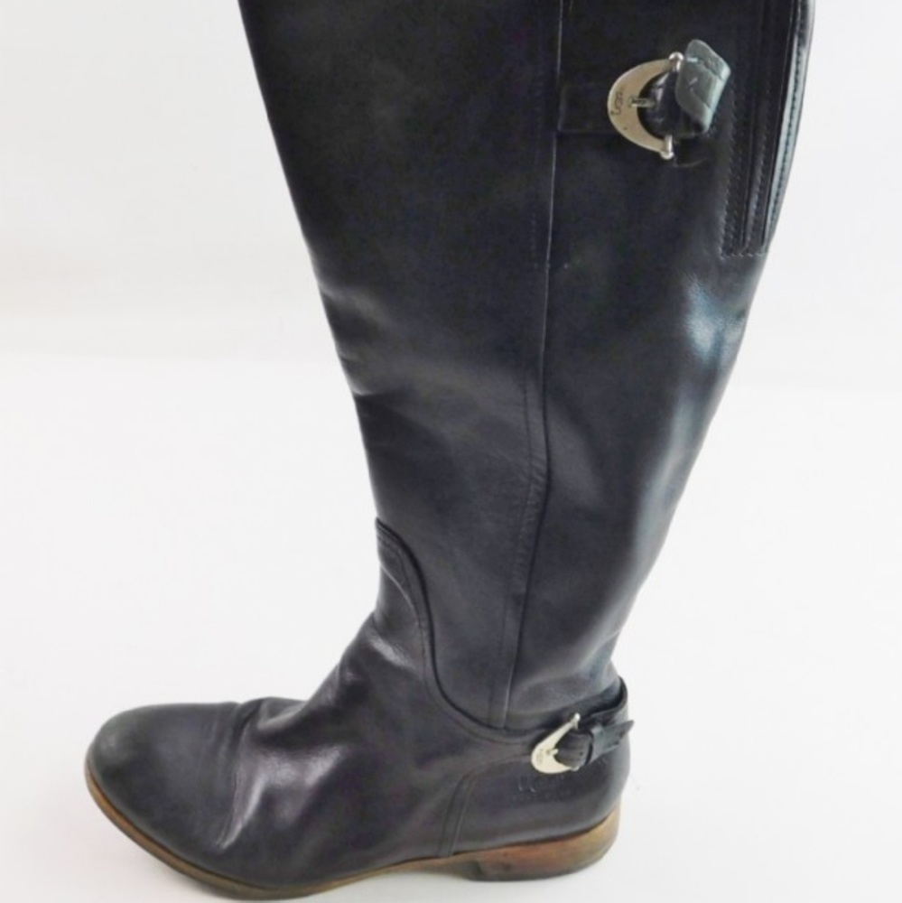 Black UGG Amberlee Buckle Knee High Leather Boots